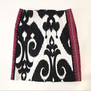 NWT WHBM Graphic Ikat Faille Pencil Skirt 2